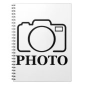 Voeg gepersonaliseerde foto bruiloft modern Schatt Notitieboek (Voorkant)