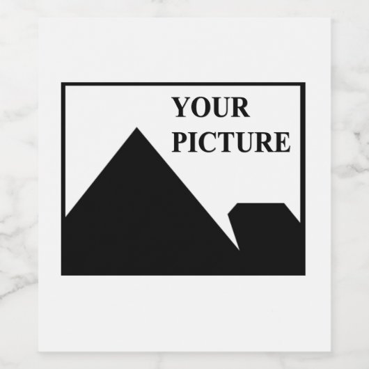 Voeg gepersonaliseerde foto toe Bedrijfsnaam Wijn Etiket (Enkel label)