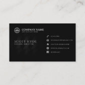 Voeg gepersonaliseerde logo professional black toe visitekaartje (Achterkant)
