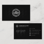 Voeg gepersonaliseerde logo professional black toe visitekaartje (Voorkant / Achterkant)