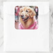 Voeg gepersonaliseerde Pet Photo Gift voor Dog Par Vierkante Sticker (Tas)