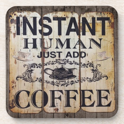 Voeg gewoon Coffee Art Onderzetters Cork-back Squa (Voorkant)