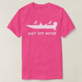 Voeg gewoon een waterbaars vissersboot toe t-shirt (Design voorkant)