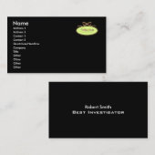 Voeg gewoon je logo toe, gewoon zwart visitekaartje (Voorkant / Achterkant)