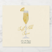 Voeg gewoon Juice Mimosa Mousserende Wijn Prosecco Sparkling Wijnetiket (Enkel label)