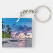 Voeg gewoon water, mooie zon en oceaan toe sleutelhanger (Achterkant)