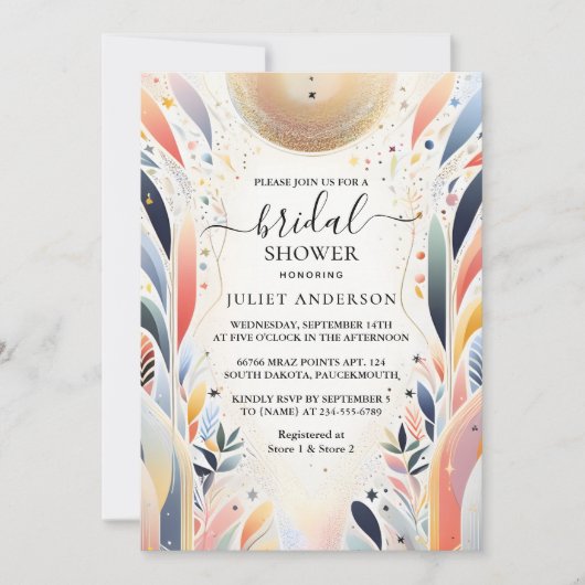 Voeg Glam Bright Pastel Ombre Glitter Vrijgezellen Kaart (Voorkant)