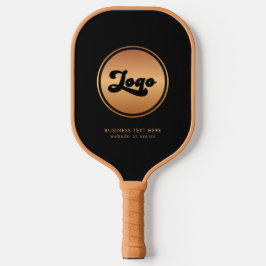Voeg Gold Business Company Logo en Text Profession Pickleball Paddle