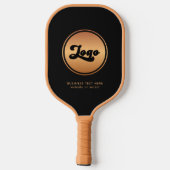 Voeg Gold Business Company Logo en Text Profession Pickleball Paddle (Achterkant)