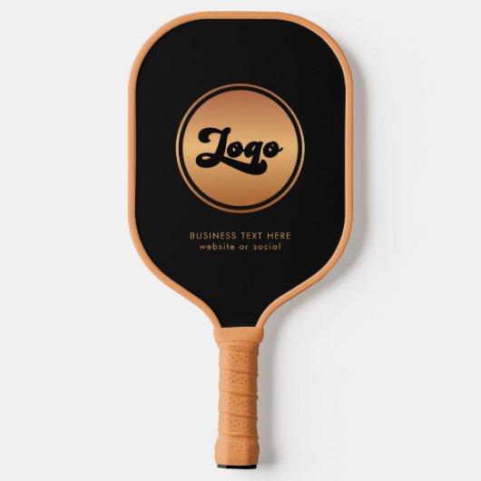 Voeg Gold Business Company Logo en Text Profession Pickleball Paddle (Achterkant)
