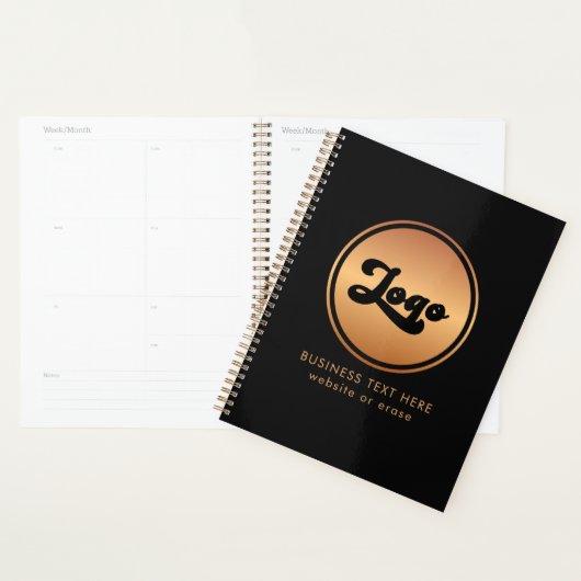 Voeg Gold Business Company Logo en Text Profession Planner (Display)