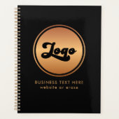 Voeg Gold Business Company Logo en Text Profession Planner (Voorkant)