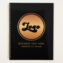 Voeg Gold Business Company Logo en Text Profession Planner