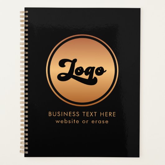 Voeg Gold Business Company Logo en Text Profession Planner (Voorkant)