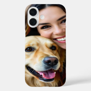 Voeg Golden Retriever Foto Personaliseer toe iPhone 16 Hoesje