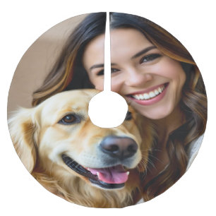 Voeg Golden Retriever-foto personaliseren toe Kerstboom Rok