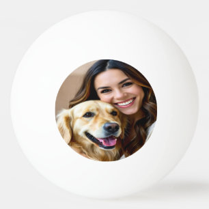 Voeg Golden Retriever-foto personaliseren toe Pingpongbal