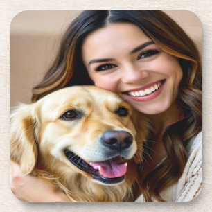 Voeg Gouden Retriever Foto Personaliseer toe Bier Onderzetter