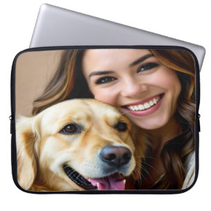 Voeg Gouden Retriever Foto Personaliseer toe Laptop Sleeve