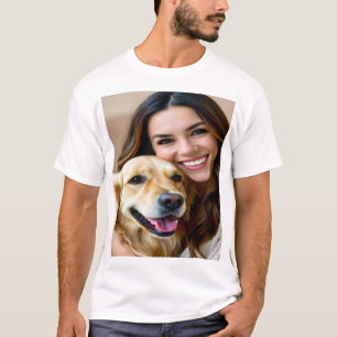 Voeg Gouden Retriever Foto Personaliseer toe T-shirt