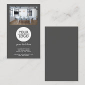 Voeg grijs de Foto van de Aangepaste Bevordering v Visitekaartje (Voorkant / Achterkant)