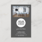 Voeg grijs de Foto van de Aangepaste Bevordering v Visitekaartje (Voorkant)