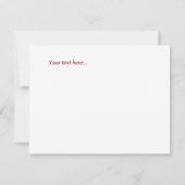 Voeg haar leeftijd en naam  vrouwelijk verjaardags notitiekaartje (Achterkant)