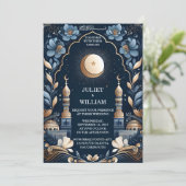 Voeg Henna Islam Nikah Arabisch Walima Moslim Brui Kaart (Staand voorkant)