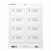 Voeg het Adres van de Terugkeer van de Rand van de Etiket (Full Sheet)