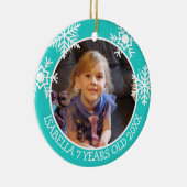 Voeg het Afbeelding van je kind toe aan deze kerst Keramisch Ornament (Rechts)