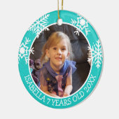 Voeg het Afbeelding van je kind toe aan deze kerst Keramisch Ornament (Links)