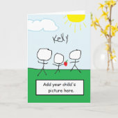 Voeg het afbeelding van je kind toe kaart (Gele Bloem)