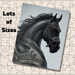 Voeg het Bericht van de Naam, Sterke Zwarte Paard  Legpuzzel<br><div class="desc">Sterk zwart paard met Armor - Bekijk mijn winkel voor meer geweldige design.</div>