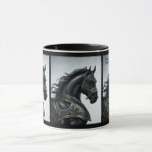 Voeg het Bericht van de Naam, Sterke Zwarte Paard Mok (Midden)