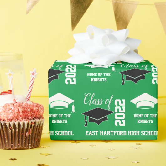 Voeg het Groene Afstuderen van het Jaar van de Sch Cadeaupapier (Verjaardagsfeest)
