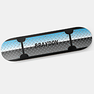 Voeg het Initiaal van de Naam toe, Zilverblauw Ond Persoonlijk Skateboard