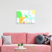 Voeg het kinderkunstwerk hieraan toe canvas afdruk (Insitu (Woonkamer))