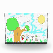 Voeg het kinderkunstwerk hieraan toe fotoblokken (Voorkant)