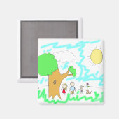 Voeg het kinderkunstwerk hieraan toe magneet (Voorkant / Achterkant)