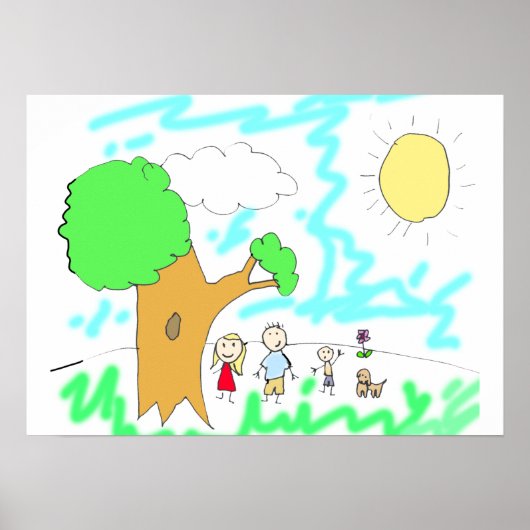 Voeg het kinderkunstwerk hieraan toe poster (Voorkant)