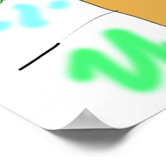 Voeg het kinderkunstwerk hieraan toe poster (Hoek)