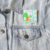 Voeg het kinderkunstwerk hieraan toe vierkante button 5,1 cm (In situ)