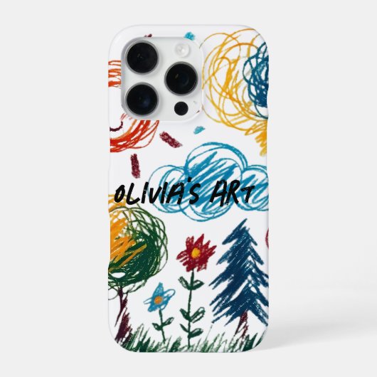 Voeg het kunstwerk van je kind hier toe iPhone hoesje (Achterkant)