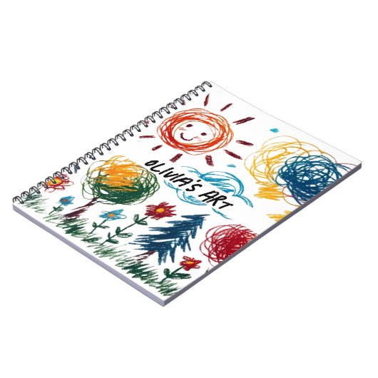 Voeg het kunstwerk van je kind hieraan toe notitieboek (Linkerzijde)