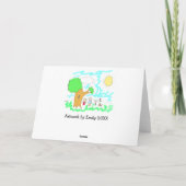 Voeg het Kunstwerk van uw kind aan deze Vaderdag t Kaart (Achterkant)