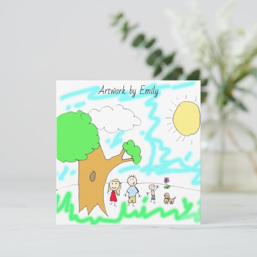 Voeg het kunstwerk van uw kind aan dit toe (Staand voorkant)