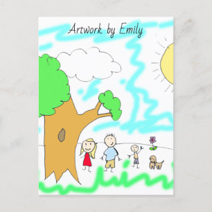 Voeg het kunstwerk van uw kind aan dit toe briefkaart