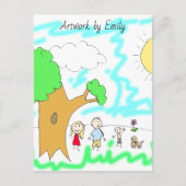 Voeg het kunstwerk van uw kind aan dit toe briefkaart (Voorkant)