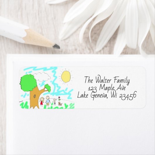 Voeg het kunstwerk van uw kind aan dit toe etiket (Insitu)