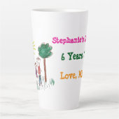 Voeg het kunstwerk van uw kind aan dit toe latte mok (Voorkant)